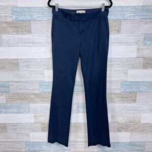 BANANA REPUBLIC Martin Fit Work Pants Navy Blue Cotton Lyocell Womens 0